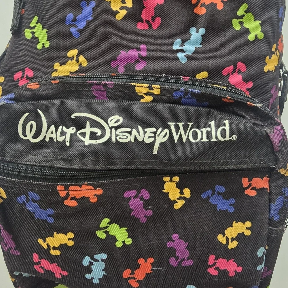 Walt Disney World Park‎ Exclusive MICKEY MOUSE Colorful Book Bag Backpack Black